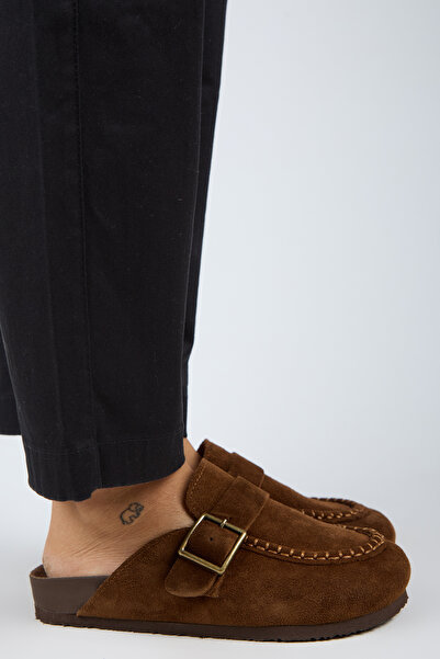 Manijero Premium Arya Series Genuine Leather Soft Footbed Closed-Front Casual Slippers