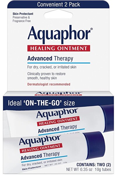 Aquaphor مرهم علاجي للبشرة الجافة، 0.35 أونصة (عبوة من قطعتين)
