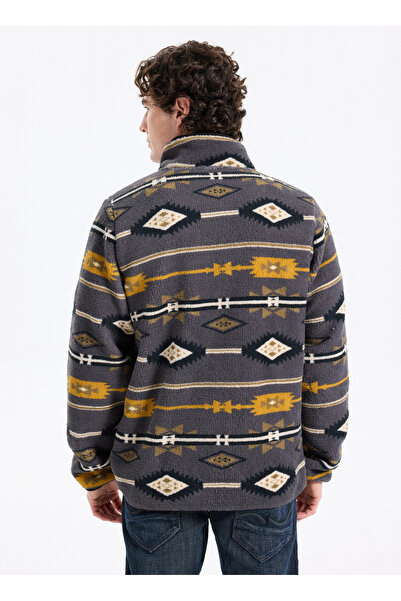 Lee Cooper ψηλός λαιμός Γκρι ανδρικό φούτερ 261 LCM 241061 FOLKS ΓΚΡΙ ΜΕ ΣΧΕΔΙΟ