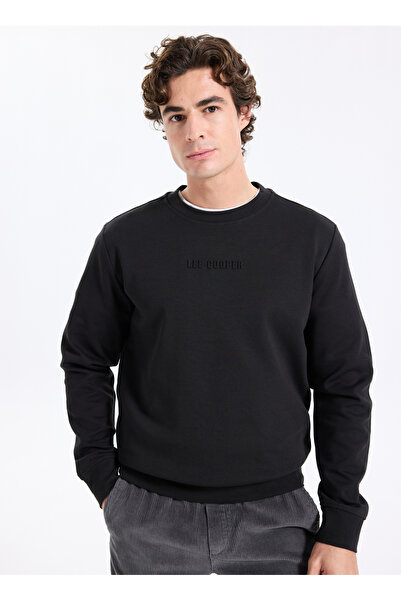 Lee Cooper Round Neck Black Men's Sweatshirt 261 Lcm 241058 Noahes Black