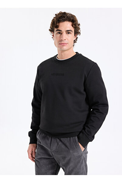 Lee Cooper Round Neck Black Men's Sweatshirt 261 Lcm 241058 Noahes Black