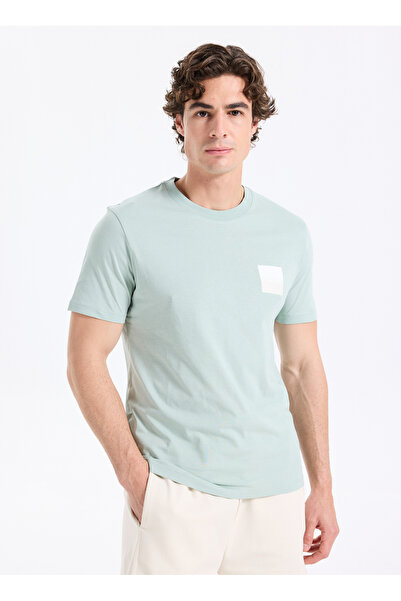 HUGO Bisiklet Yaka Düz Yeşil Erkek T-Shirt 50544458_Dapusi