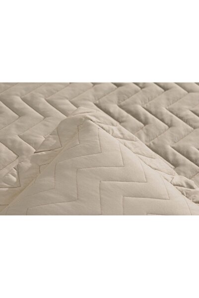 ARSEM EV TEKSTİL Emily Cappucino Quilted Bedspread Double Size Embroidered from Manufacturer