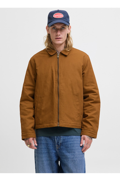 Jack & Jones Καφέ Ανδρικό Παλτό 12278797_JJEDOVER WORKER JACKET NOO