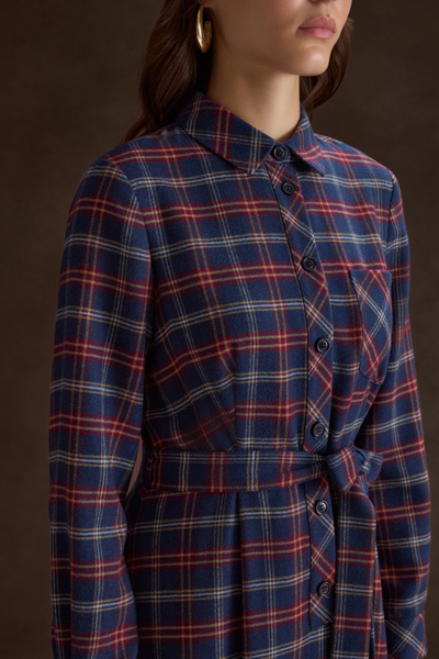 Aker Ekose Desenli Elbise