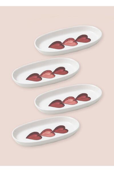 The Mia Luv Oval Serving Set of 4, 21 cm