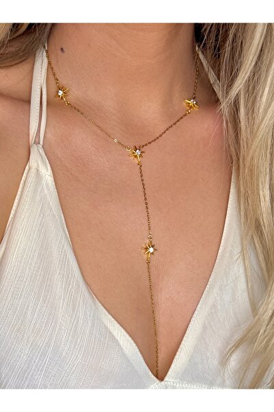 YOUES JEWELRY ÇELİK Y KOLYE UZUN KOLYE KADIN KOLYE