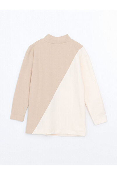 LC Waikiki Mock Neck Color Block Women's Tunic