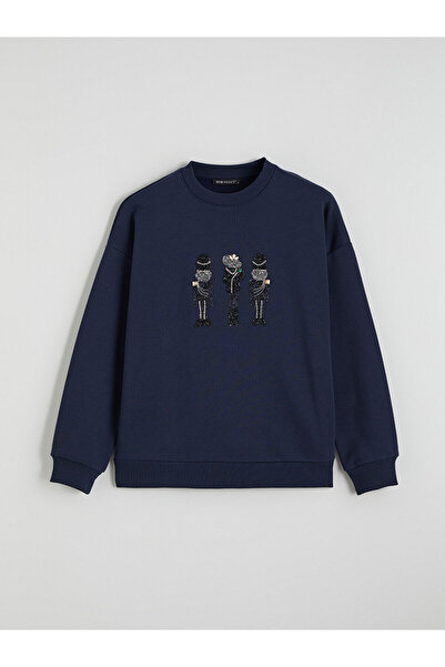 LC Waikiki Embroidered Women's Thick Sweatshirt Tunic