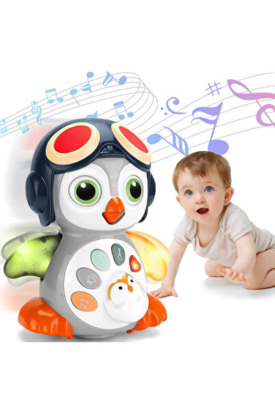 LUDIRO Interactive Penguin for Babies, with Lights, Sounds and Movement, + 12 Months