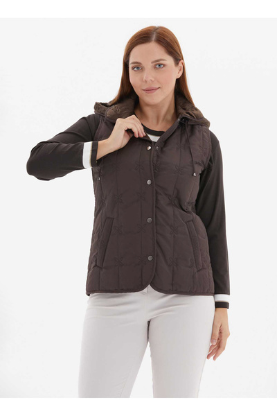 Selen Kahve Kadın Yelek 25KSL2076
