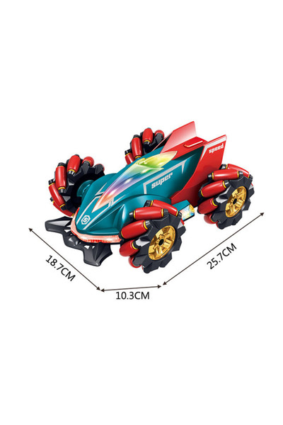 LUDIRO RC Remote Control Racing Car, Realistic Sounds, Led Lights, 25.7x18.7x10.3 Cm, + 6 Years