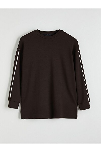 LC Waikiki Lcwaikiki Basic Crew Neck Oversize Women's Sweatshirt Tunic