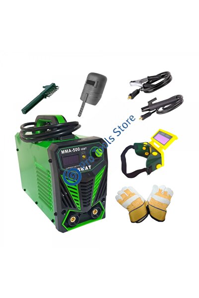 pro tools store romania Aparat de sudură cu invertor SWAT MMA 500 cu afișaj electronic + ochelari de protecție Heliomatic + mănuși de sudură