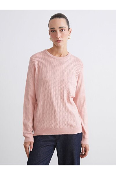 LC Waikiki Crew Neck Self-Patterned Women's Knitwear Sweater