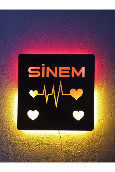 ÖZFA NEON Kişiye özel isimli LEDli Işıklı tablo - Eşe Sevgiliye Dekoratif Hed...