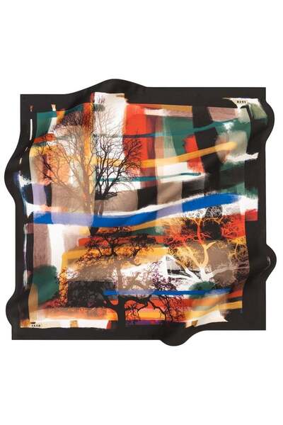 Aker Nostalji̇ Sura Silk Scarf 8188-311