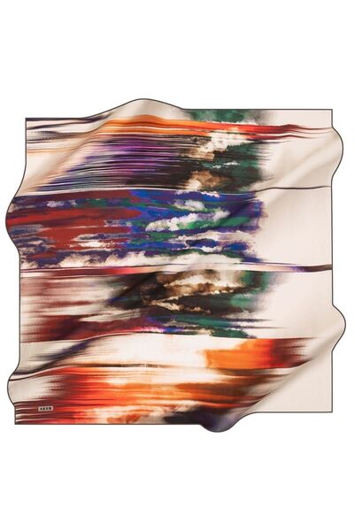 Aker Nostalji̇ Ti̇vi̇l Silk Scarf 8189-931