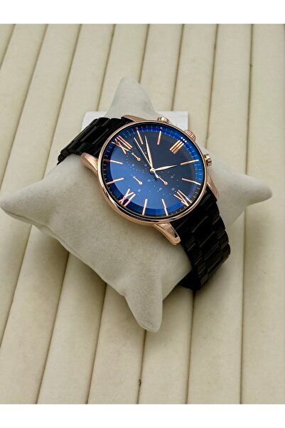 DEEPWELL Black Color Roman Numeral Men's Wrist Watch with Bracelet Gift Deepq40