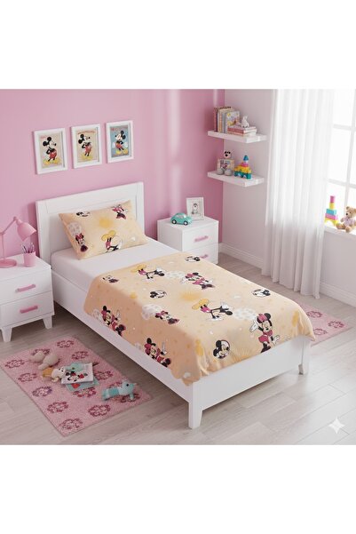 StellaFlavo غطاء لحاف أطفال منقوش لشخص واحد + غطاء وسادة