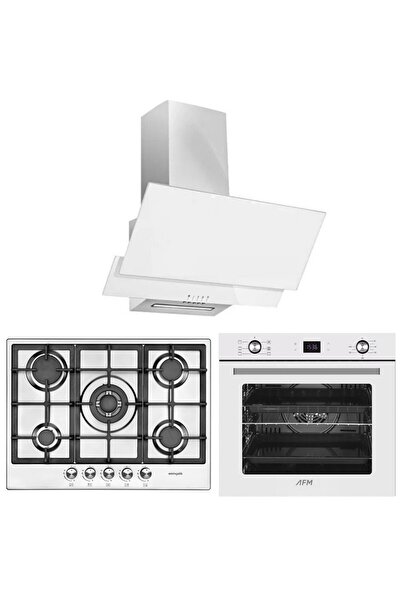 Eminçelik ve AFM TECH Markalı / UXA 5 Gözlü 1'Wok İNOX Ankastre Set ( 22 380 + FM7701 + FM3301 )