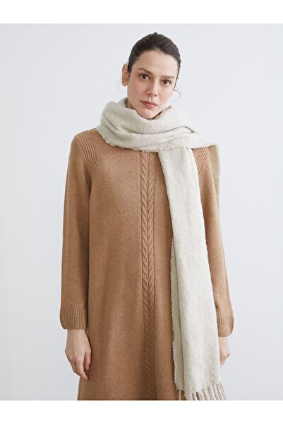 LC Waikiki Lcw Grace Crew Neck Self Patterned Knitwear Dress