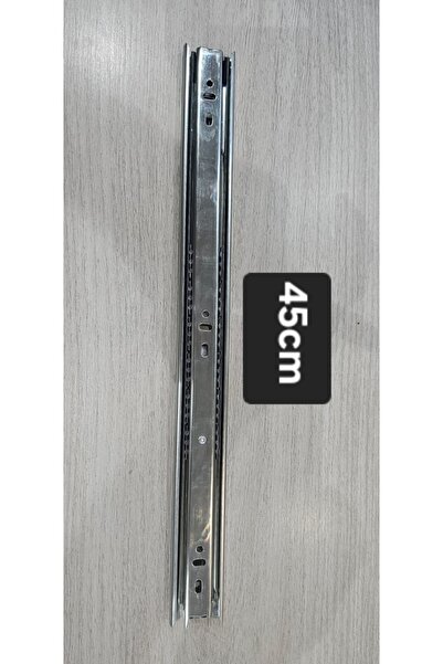 N.S NAMARK 45cm Smooth Pole Metal Drawer Slide – High Quality Silver Rust-Resistant Drawer Rail