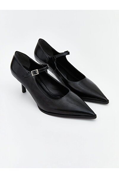 LC Waikiki Koor Leather Look Pointed Toe Women's Heeled Shoes