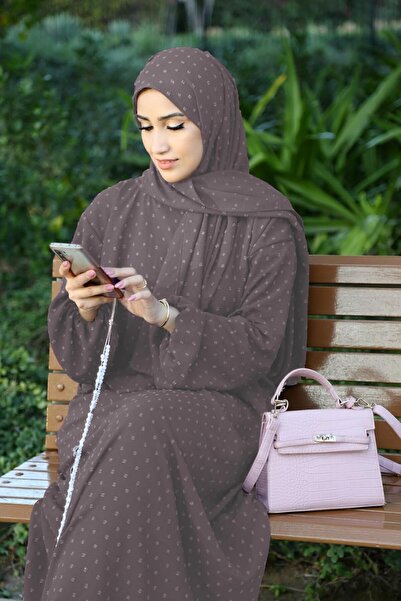 LAMORA Women's Islamic Prayer Abaya Dress One-Piece Hijab Outfit Jalabiya