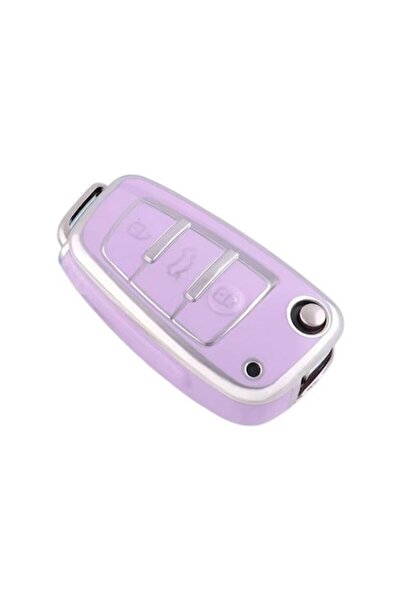 OEM Husă cheie tip briceag, gama Audi (violet) - compatibilă cu A3/A4/A6/RS3/Q3/Q7/TT