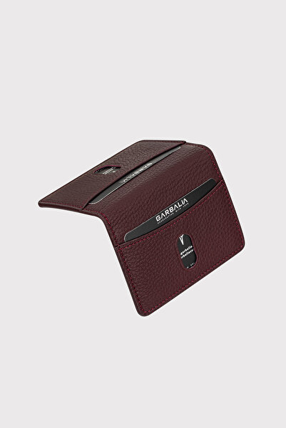 Garbalia Nahita Genuine Leather Slim Claret Red Card Holder Wallet