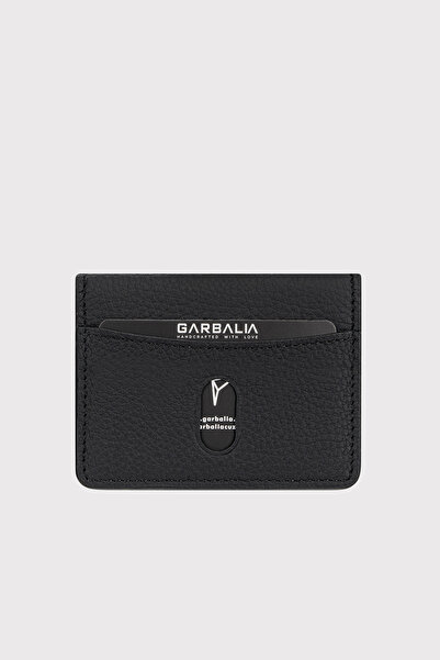 Garbalia Nahita Genuine Leather Slim Black Card Holder Wallet