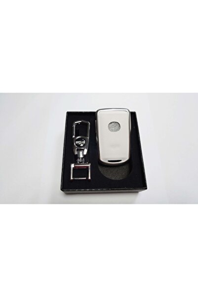 OEM White aluminum key case for Mazda keys (Mazda3, Axela, CX4, CX5, CX8, CX-30 2019-2020)