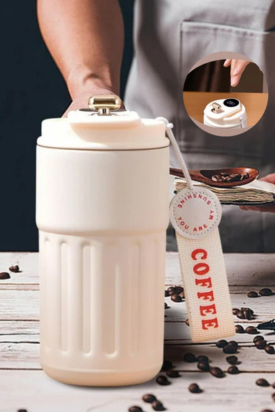 casno Stainless 316 Steel Thermos with Digital Display Coffee Thermos Mug Cup Thermos 450ml