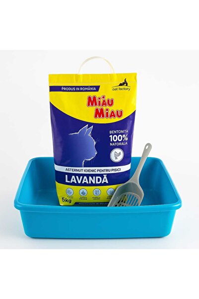 MIAU MIAU Blue litter set + Lavender sand 5 kg + gift shovel