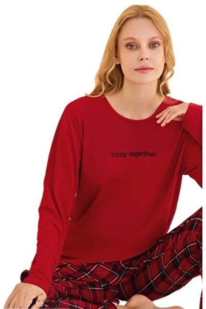 bipamuk Lina Long Sleeve Women's Pajama Set Soft Textured Stylish and Stretchy Comfortable S/2Xl