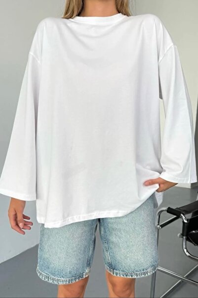 NUDEQUEEN Oversized Long Sleeve Combed Cotton Basic B3242