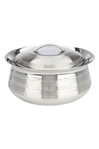 Generic Steel Maxima food container, 5 litres, round - silver