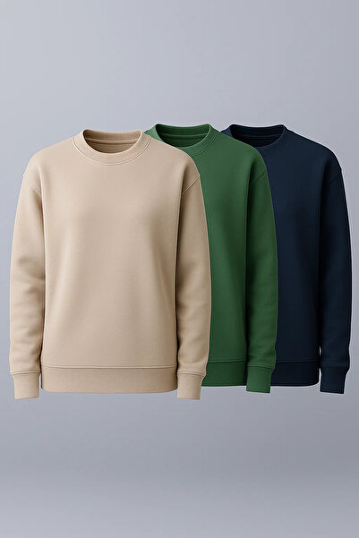 COMBİNE MİCHAİL Women's Premium Casual Winter 3-Piece Sweatshirt