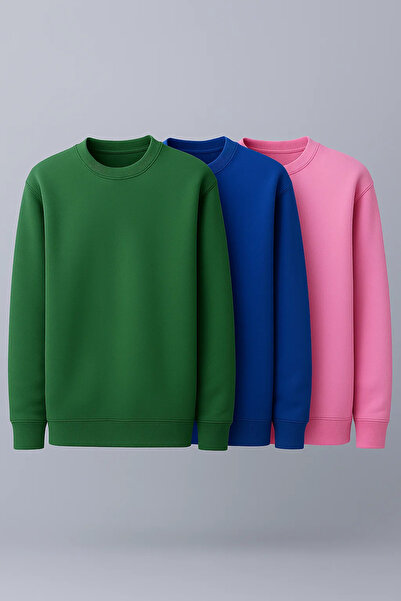 COMBİNE MİCHAİL Women's Premium Casual Winter 3-Piece Sweatshirt