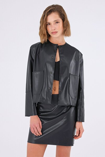 Evermade Faux Leather Mini Skirt