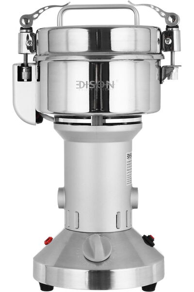 Generic مطحنة قهوة إديسون هامر ED-CG1400W، سعة 300 غرام، 1400 واط - فضي