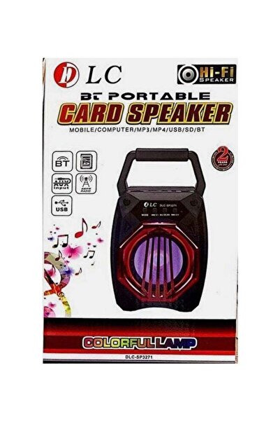 DLC Portable Card Speaker Black/Red