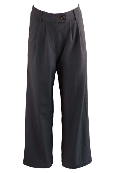 VILA Cassie Dark Grey Pants - 36, Grey, 63% polyester 33% viscose 4% elastane