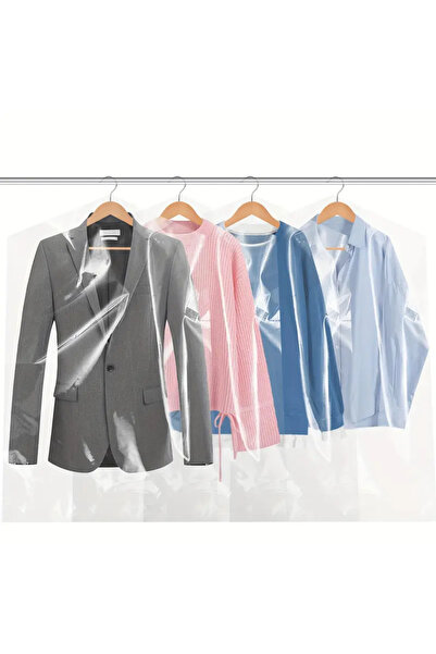 JokeyAmbalaj Gardırop İçi Askılık Yuvalı 60x120cm Kuru Temizleme - Dolap Içi Şeffaf Saklama Naylonu (10ADET)