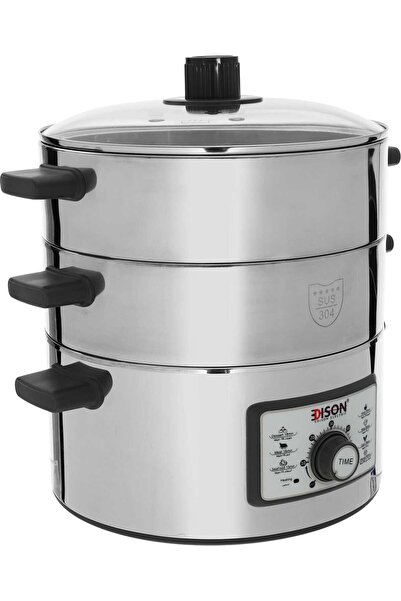 Edison Digital SMS-30FJ Steam Cooker, 1600W, 1.5L, 6 Functions, Silver