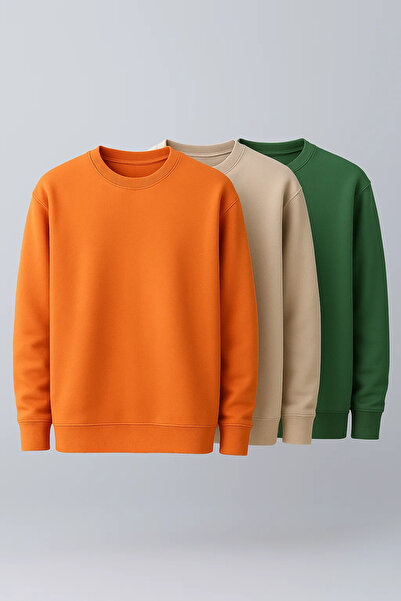 COMBİNE MİCHAİL Women's Premium Casual Winter 3-Piece Sweatshirt