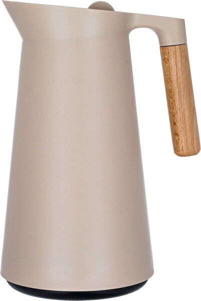 Timeless Linda Thermos, 1 Liter, Wooden Handle, Thermal Glass Inner Container, Pressure Cooker - Lig