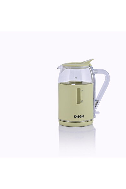 Edison Glass Electric Kettle, 2200 Watt, 1.5 Liter - Green