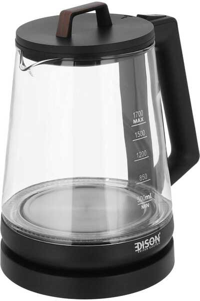 Edison Kettle, 1.7L, 2150W - Wooden Black